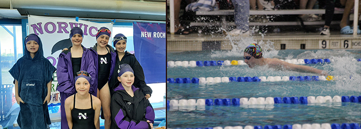 The Norwich YMCA Dolphins swim at NYS YMCA Championships